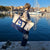 Recycled boat sail travel bag made in France