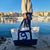 Recycled boat sail travel bag made in France