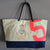 large tote bag in painted sail by cécile colombo in boat sail made in france