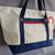 Travel bag made of recycled boat sail made in france