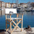 Fauteuil en bois et voile de bateau recyclée en voile de bateau made in france