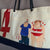 large sail bag painted by cécile colombo in boat sail made in france