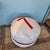 Round pouffe in recycled sailcloth in sailcloth made in france