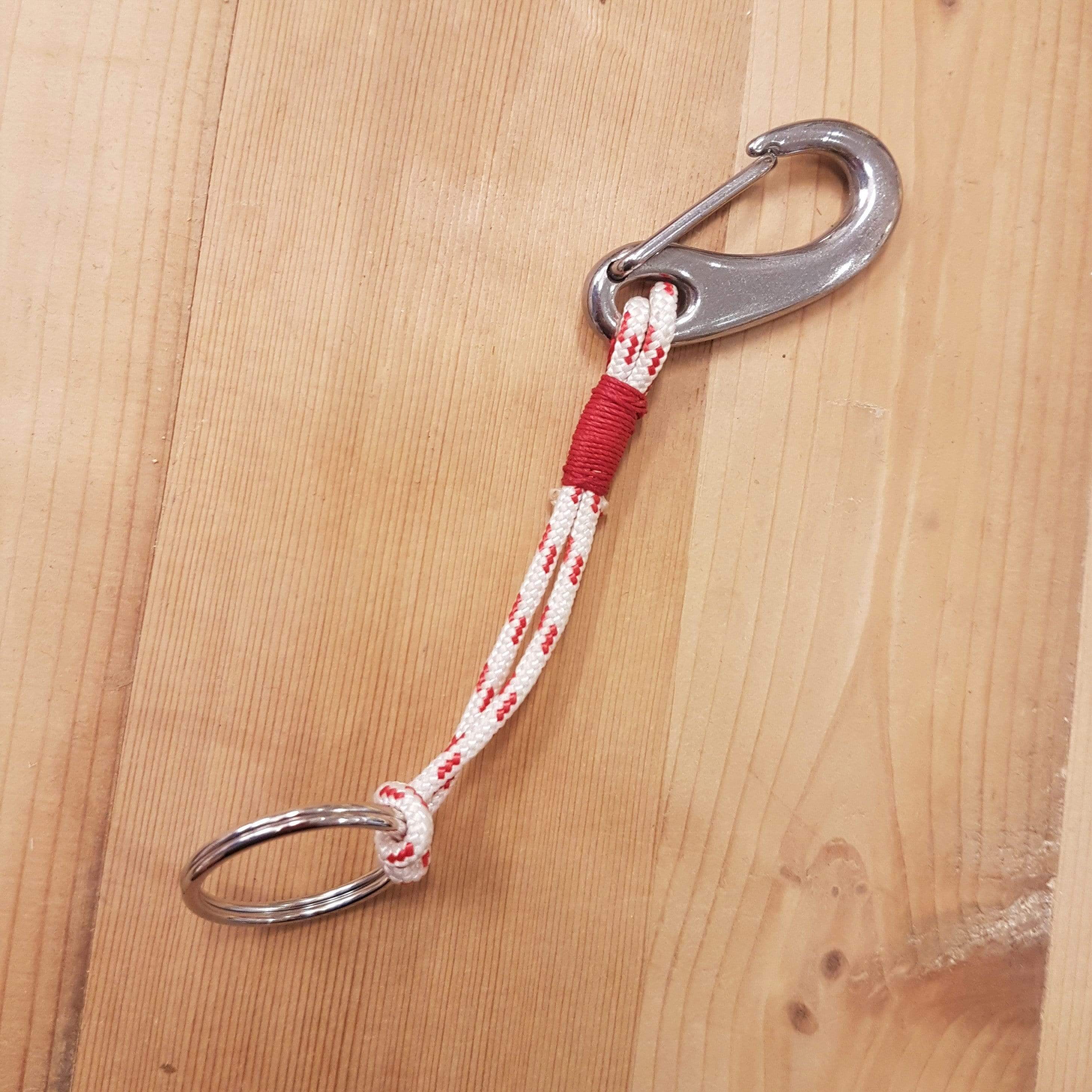 Porte-clés mousqueton gravé rouge